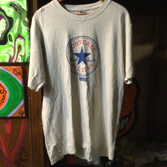 Converse Hemp chuck taylor short sleeve shirt men size large - Picture 4 of 7